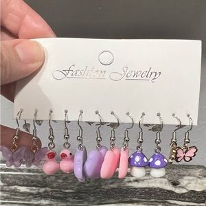 Six pair cute earrings